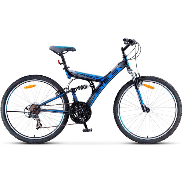 Велосипед Stels Focus 26" V 21 sp V030 (2017) черный/синий