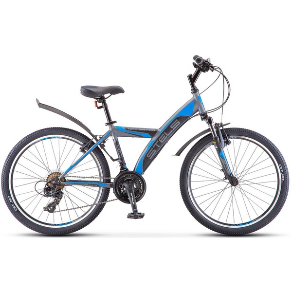 Велосипед Stels Navigator 24" 410 V 18 sp V030 антрацитовый/черный/синий