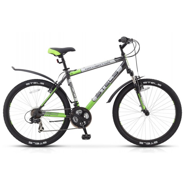 Велосипед Stels Navigator 600 V 26 (2016) серый/серебристый/зеленый
