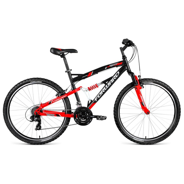 Велосипед 26" Forward Benfica 1.0 Черный-Красный Матовый