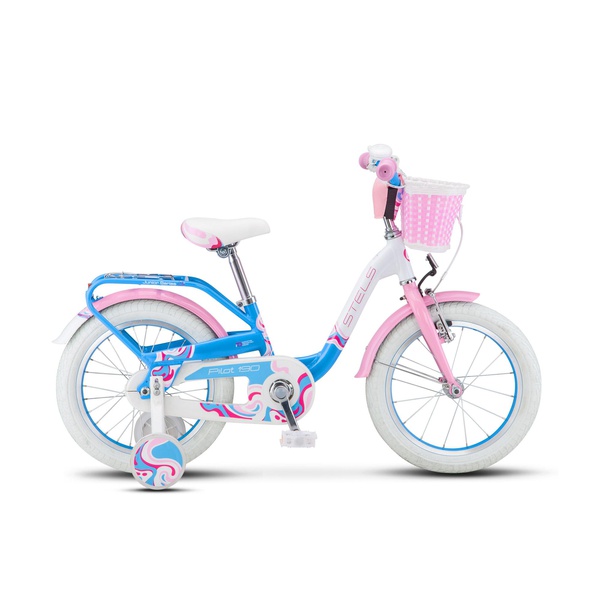 Велосипед Stels 16" Pilot 190 (2018) белый/розовый/голубой