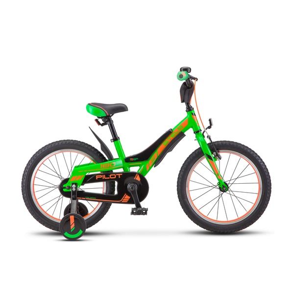 Велосипед Stels 18" Pilot 180 (2018) зелёный/оранжевый