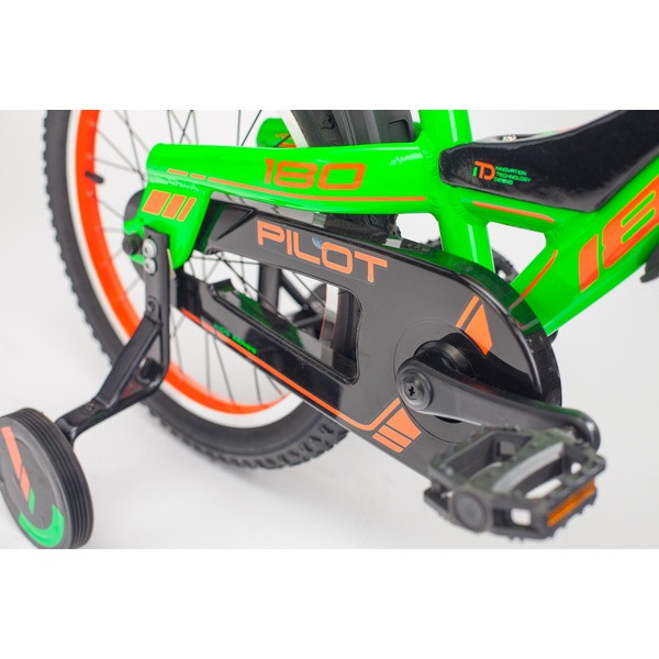 Велосипед Stels 18" Pilot 180 (2018) зелёный/оранжевый