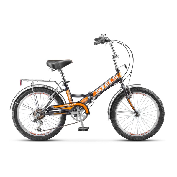 Велосипед Stels Pilot 350 20 (2016) черный/оранжевый