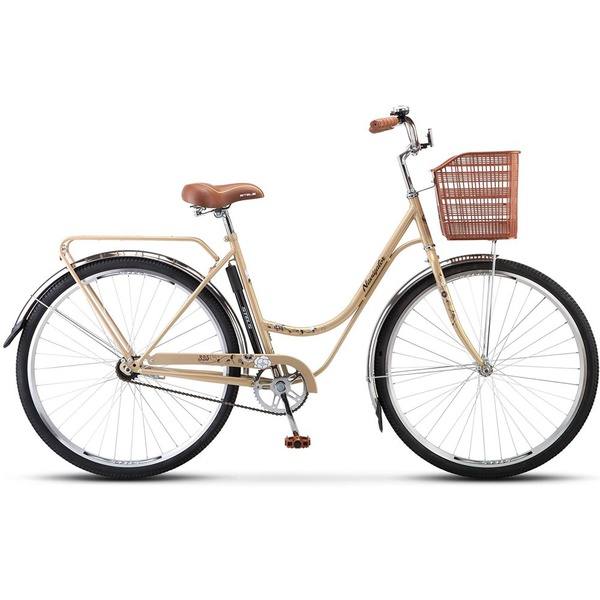 Велосипед Stels Navigator 28" 325 Lady Z010 с корзиной (2016) бежевый/коричневый