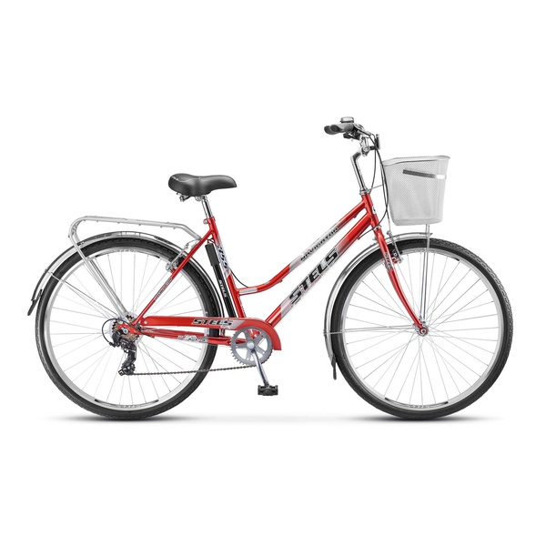 Велосипед Stels Navigator 28" 355 Lady Z010 с корзиной (2016) красный