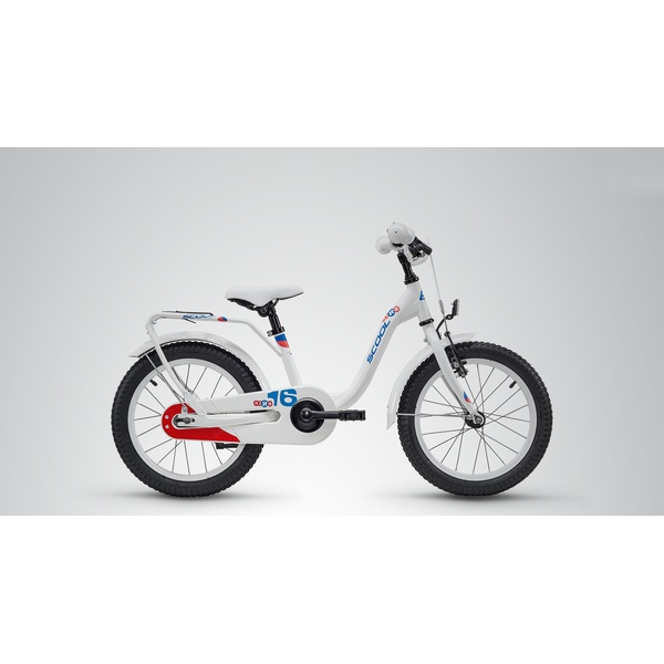 Велосипед Scool Nixe 16" steel (2018) Бело-сине-красный