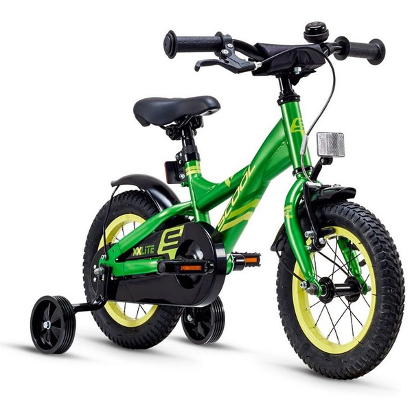 Велосипед 12" Scool XXlite steel Черно-зеленый