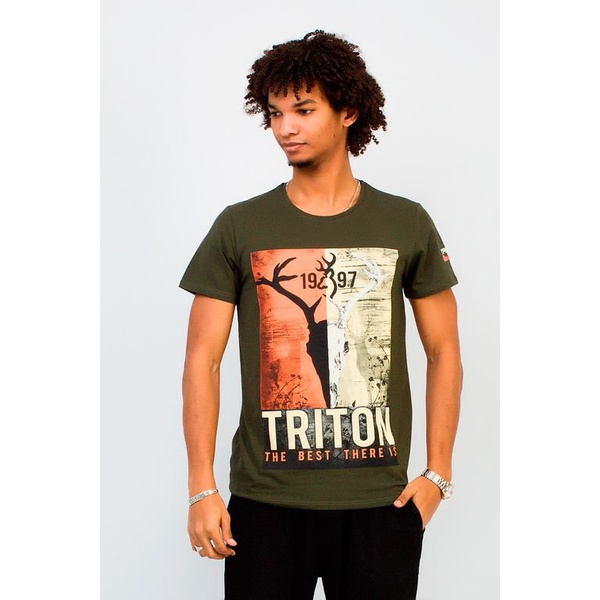 Футболка мужская Тритон hunting 8158 Зеленый песок