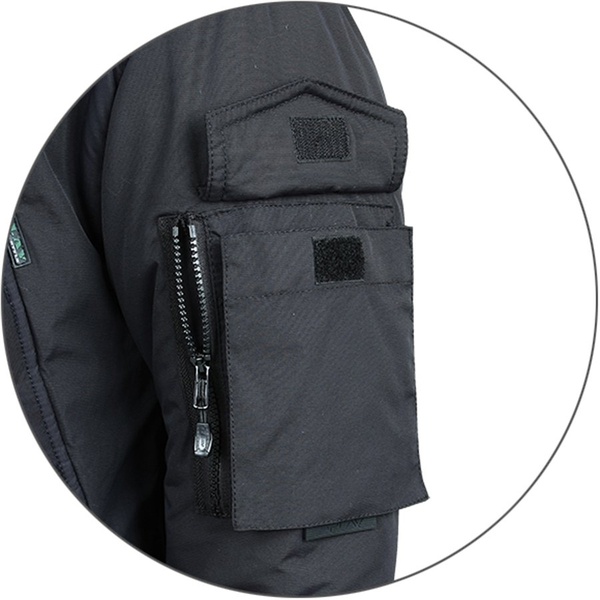 Куртка Сплав Аляска черный каматт нат. мех