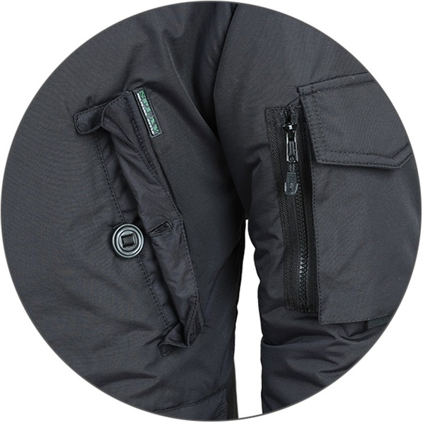 Куртка Сплав Аляска черный каматт нат. мех