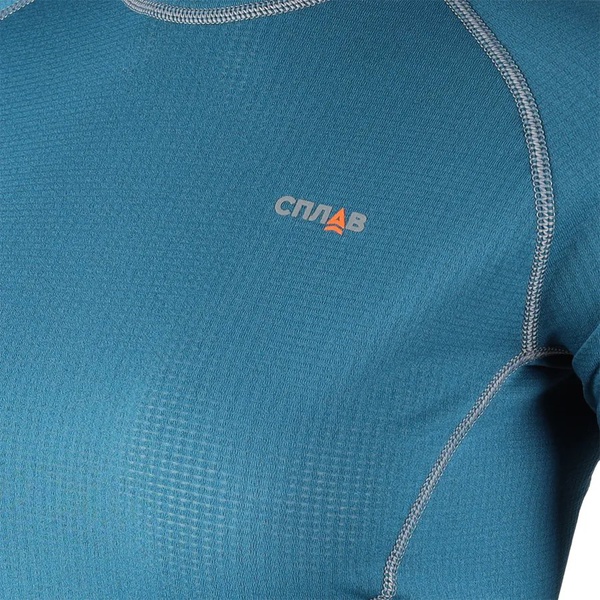 Термофутболка женская Сплав Energy L/S Thermal Grid light морская волна