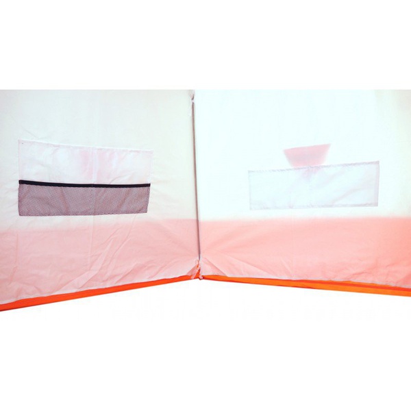 Палатка для зимней рыбалки Пингвин 2 (2-сл.) (каркас В95Т1) бело-оранжевый