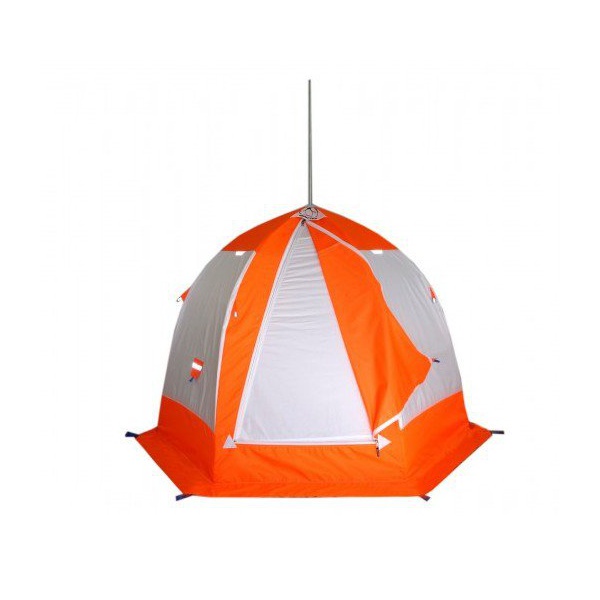Палатка для зимней рыбалки Пингвин 2 (2-сл.) (каркас В95Т1) бело-оранжевый