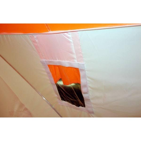 Палатка для зимней рыбалки Пингвин Призма (1-сл) (каркас В95Т1) бело-оранжевый