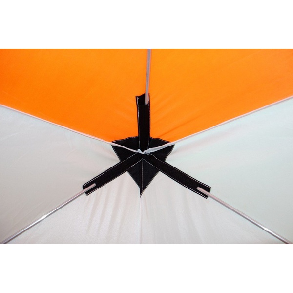 Палатка для зимней рыбалки Пингвин Призма (1-сл) (каркас В95Т1) бело-оранжевый