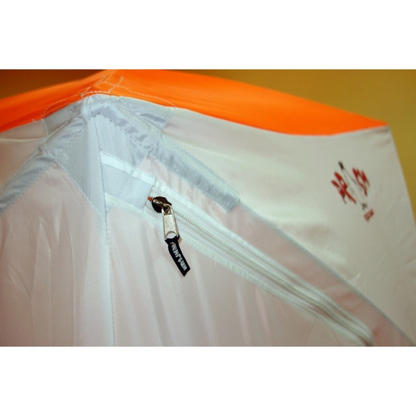 Палатка для зимней рыбалки Пингвин Призма (1-сл) (каркас В95Т1) бело-оранжевый