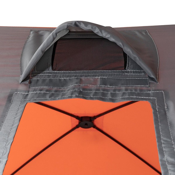 Палатка для зимней рыбалки Helios Куб 1.5х1.5м серый/оранжевый