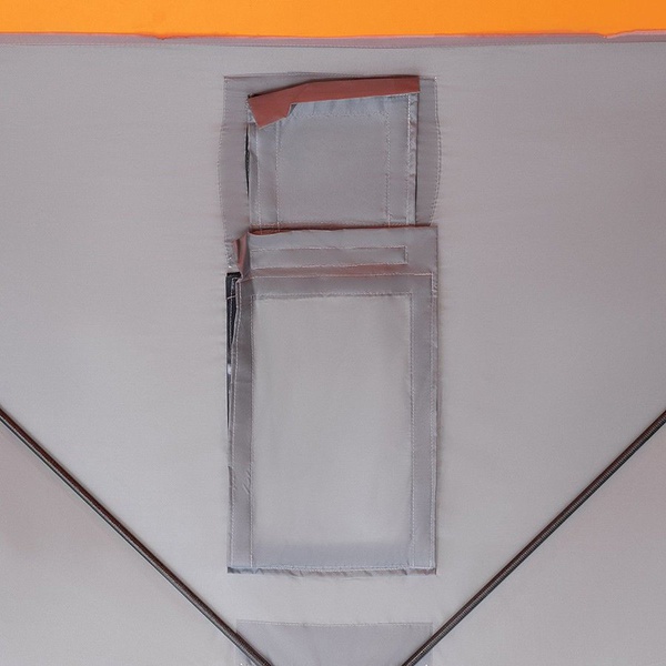 Палатка для зимней рыбалки Helios Куб 1.5х1.5м серый/оранжевый