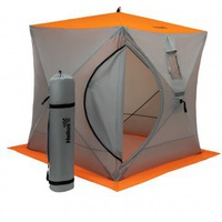 Палатка для зимней рыбалки Helios Куб 1.8x1.8м серый/оранжевый