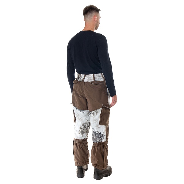 Костюм Huntsman Ангара, зимний (Алова-Мембрана) Белый лес (кусты)/Коричневый
