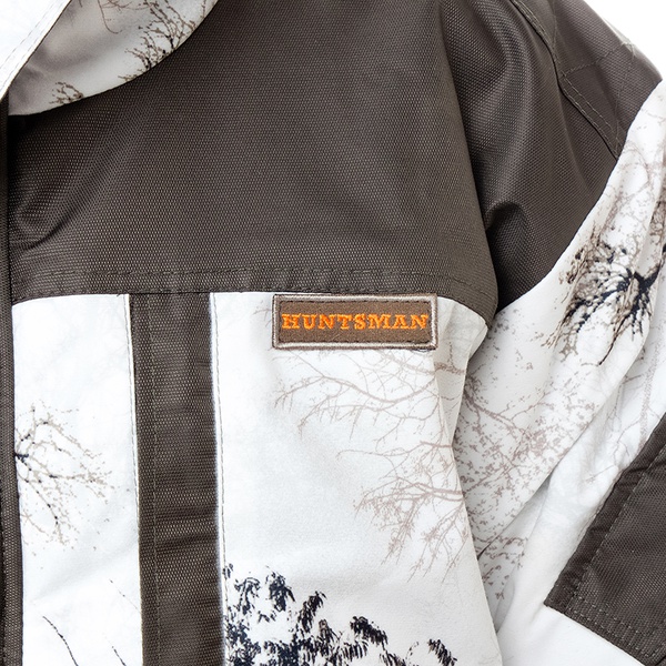 Костюм Huntsman Ангара, зимний (Алова-Мембрана) Белый лес (кусты)/Хаки