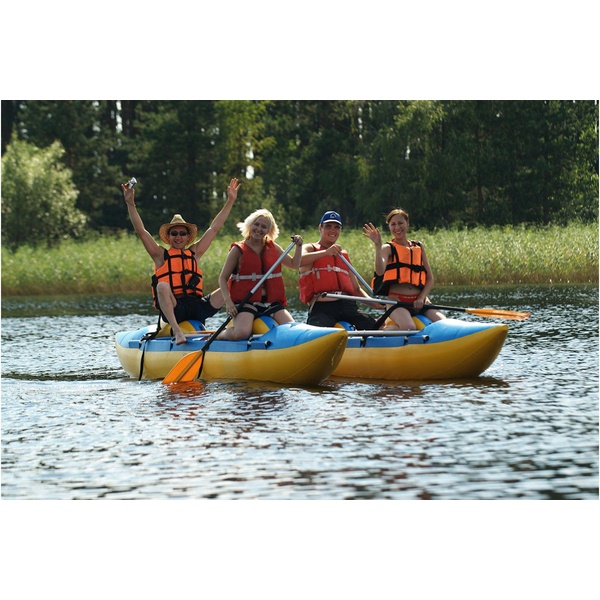Катамаран надувной Вольный ветер Север красный