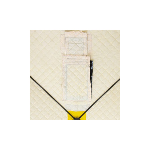 Палатка для зимней рыбалки Helios Куб 1.5х1.5м (утепленная) Желтый/Серый