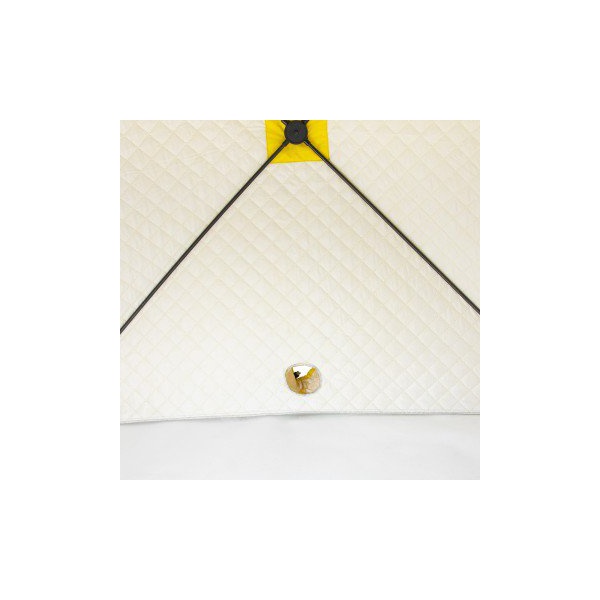 Палатка для зимней рыбалки Helios Куб 1.5х1.5м (утепленная) Желтый/Серый