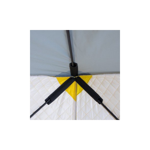 Палатка для зимней рыбалки Helios Куб 1.8х1.8м (утепленная) Желтый/серый