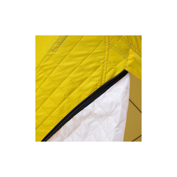 Палатка для зимней рыбалки Helios Куб 1.8х1.8м (утепленная) Желтый/серый