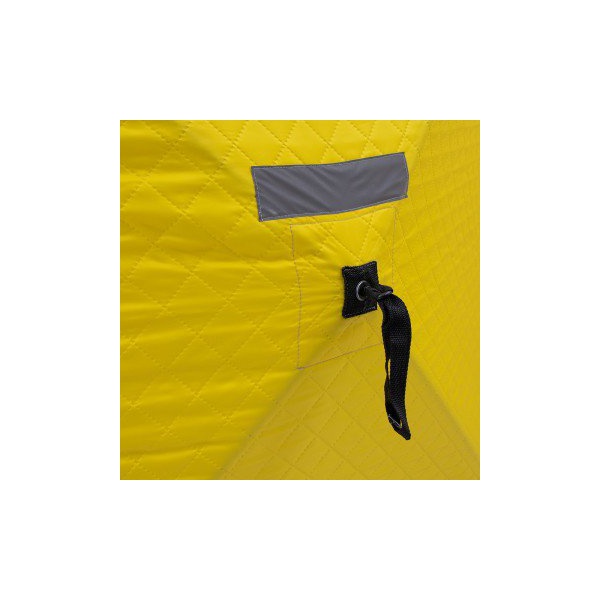 Палатка для зимней рыбалки Helios Куб 1.8х1.8м (утепленная) Желтый/серый