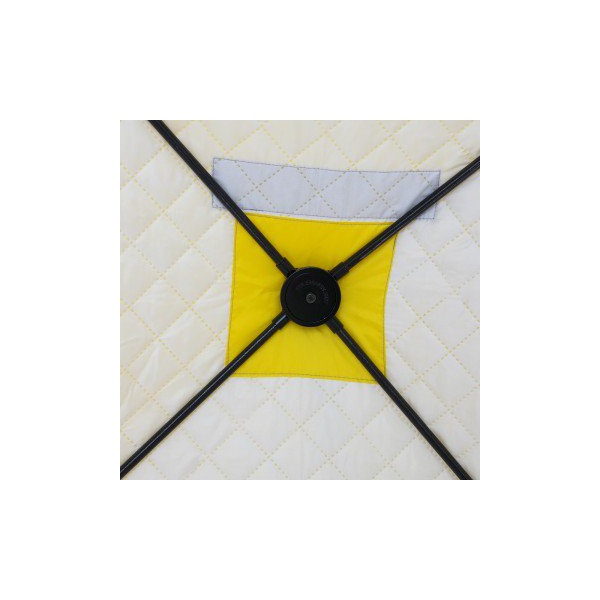 Палатка для зимней рыбалки Helios Куб 1.8х1.8м (утепленная) Желтый/серый