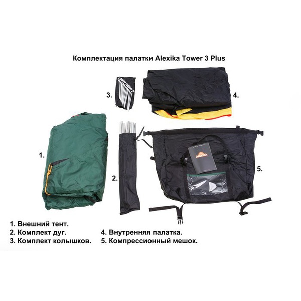 Палатка Alexika Tower 4 Plus Fib