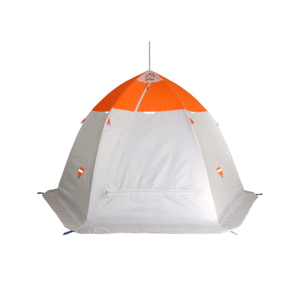 Палатка для зимней рыбалки Пингвин 3.5 (2-сл.) (каркас В95Т1) бело-оранжевый