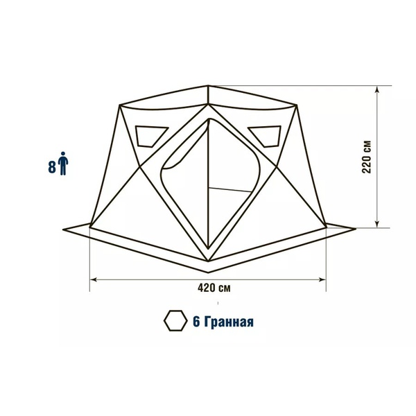 Палатка для зимней рыбалки Higashi Winter Camo Yurta Pro