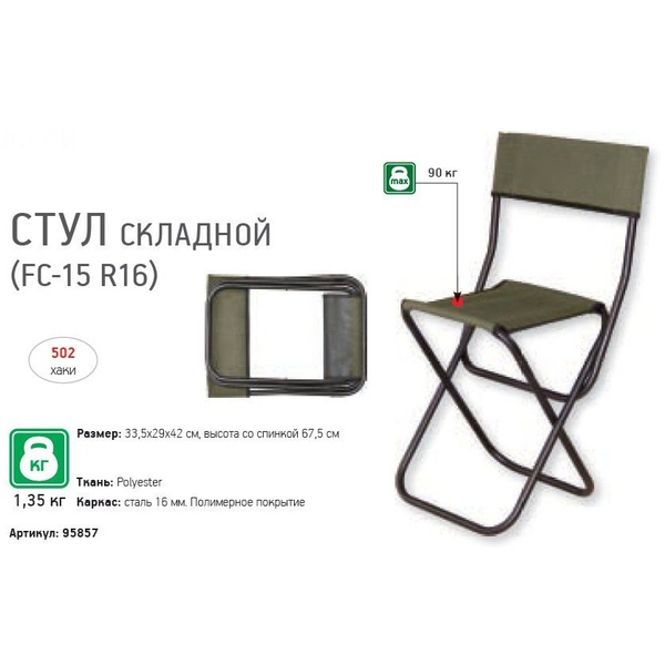 Стул складной greenell fc 16 r22