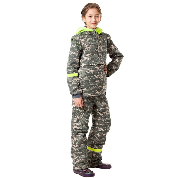Костюм защитный БИОСТОП ХБ ПЭ-7 детский Зеленый камуфляж