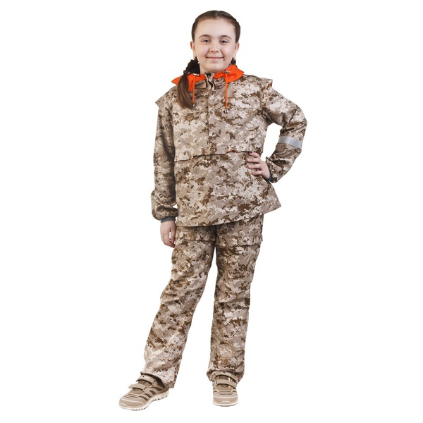 Костюм защитный БИОСТОП ХБ ПЭ-7 детский Зеленый камуфляж