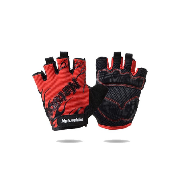 Перчатки Naturehike Outdoor Half Finger Cycling Gloves красный