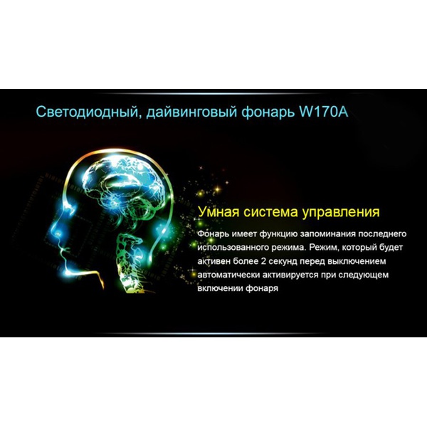 Фонарь для дайвинга Ferei W170A Cree XM-L2 (теплый свет диода)