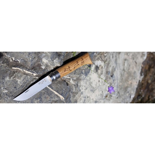 Нож Opinel №8 Animalia гравировка серна