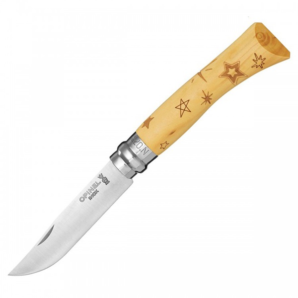 Нож Opinel №7 Nature гравировка звезды