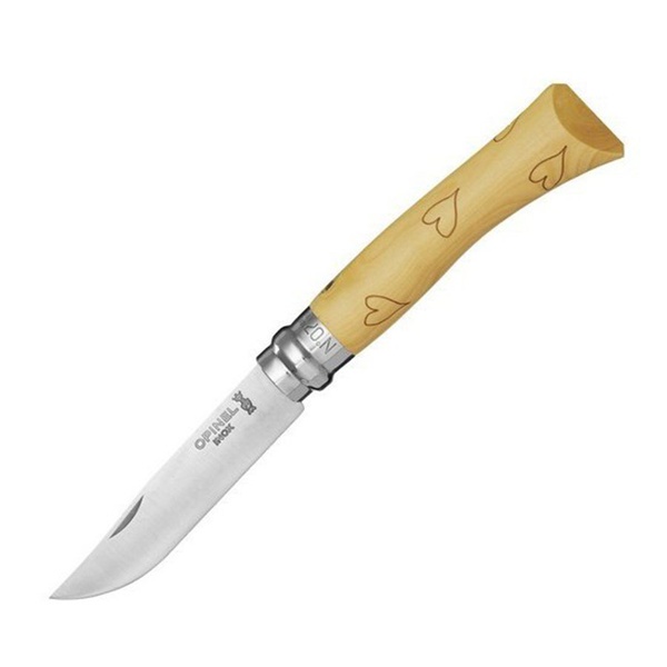 Нож Opinel №7 Nature гравировка сердце
