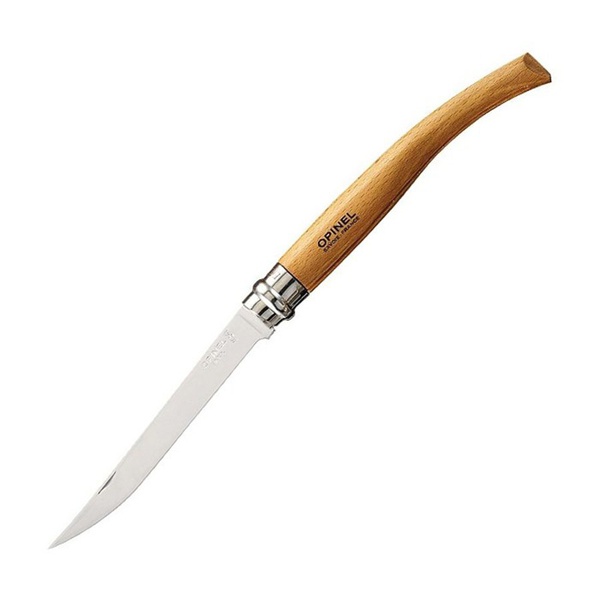 Нож филейный Opinel №10, нержавеющая сталь, рукоять из бука
