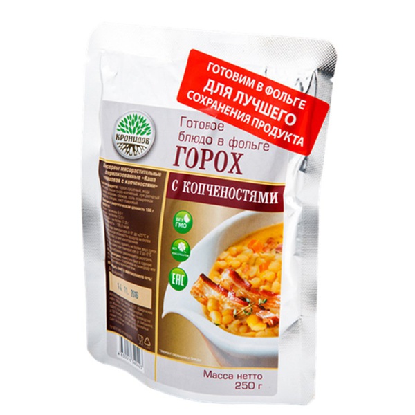 Готовое блюдо Кронидов Каша гороховая с копченостями