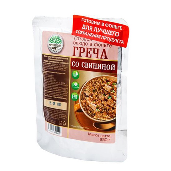 Готовое блюдо Кронидов Греча со свининой 250 г
