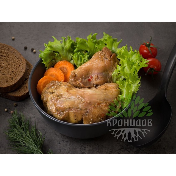 Готовое блюдо Кронидов Ножка на дорожку (окорочок цыпленка в собственном соку) 325 г