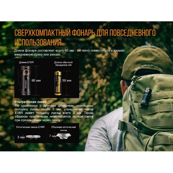 Фонарь Fenix E18R Cree XP-L HI