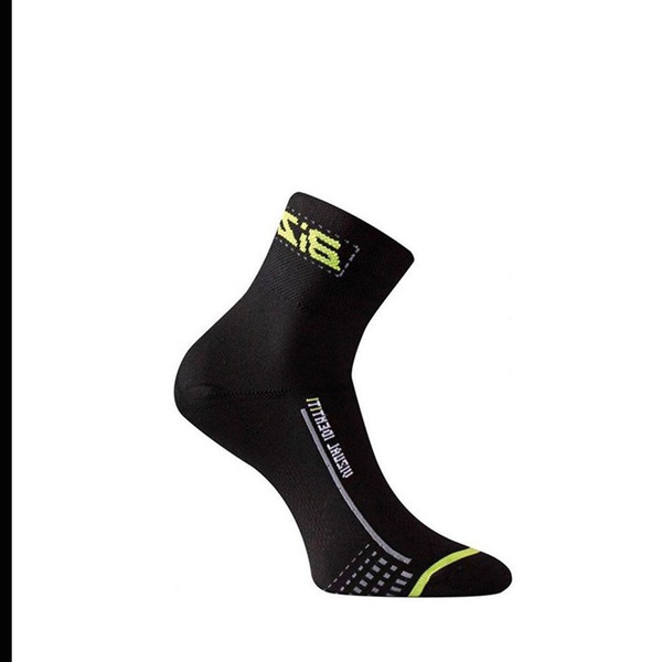 Термоноски Lasting BS30 (microfiber+nylon) черный с зеленой полоской, 906